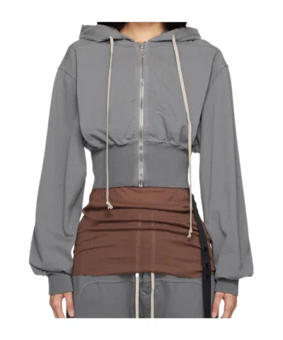 Rick Owens Drkshdw Porterville Hoodie In Gray