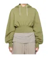 Rick Owens Drkshdw Khaki Porterville Tatlin Hoodie In Nude