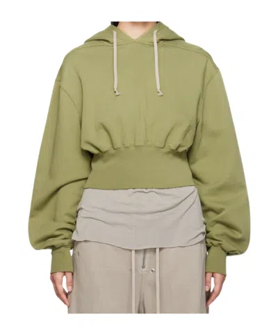 Rick Owens Drkshdw Khaki Porterville Tatlin Hoodie In 85 Sage