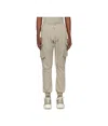 Rick Owens Drkshdw Drawstring Organic Cotton Track Pants In Nude