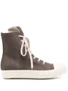 Rick Owens Drkshdw Lace-up High-top Casual Shoes In Brown