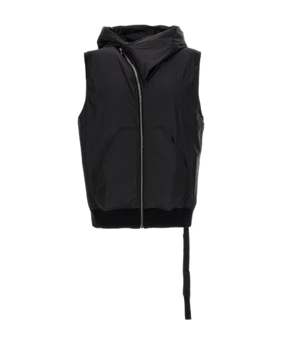 Rick Owens Drkshdw Pouch-pocket Zip-up Hoodie In Black