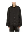 Rick Owens Drkshdw Press-stud Shirt Jacket In Black
