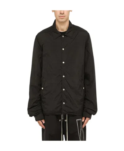 Rick Owens Drkshdw Press-stud Shirt Jacket In Black