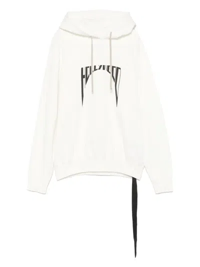 Rick Owens Drkshdw Printed Hoodie In Neutrals