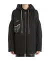Rick Owens Drkshdw Printed Pattern Leisure Coat In Black