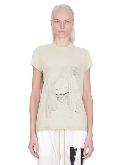 Rick Owens Drkshdw Printed T-shirt In White