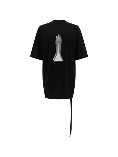 Rick Owens Drkshdw Printed T-shirt In Black
