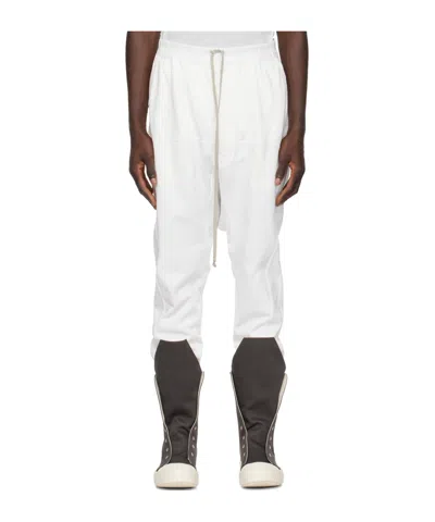 Rick Owens Drkshdw Prisoner Cotton Track Pants In White