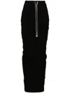 Rick Owens Drkshdw Pull On Pillar Maxi Skirt In Black