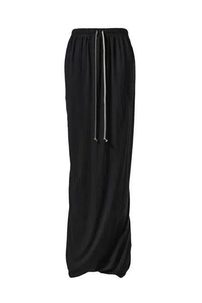 Rick Owens Drkshdw Pull On Pillar Skirt In Black