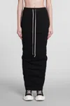 Rick Owens Drkshdw Drawstring Skirt In Black