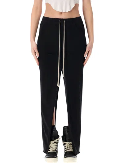 Rick Owens Drkshdw Pull On Sliced Pillar Skirt In Black