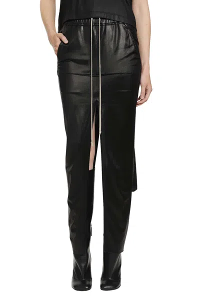 Rick Owens Drkshdw Pull On Spliced Pillar Skirt In Black
