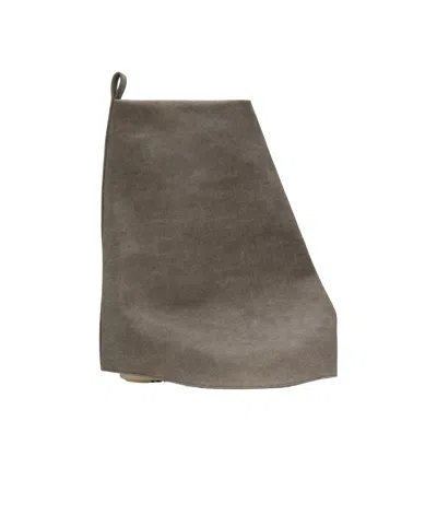 Rick Owens Drkshdw Pull-ring Short Boots In Green