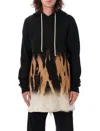 Rick Owens Drkshdw Mens Black Terra Level Ls Graphic-print Oversized Cotton Hoody