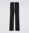 Rick Owens Drkshdw Pusher Cotton Canvas Straight Pants In Black
