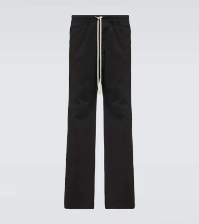 Rick Owens Drkshdw Pusher Cotton Canvas Straight Pants In Black