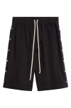 Rick Owens Drkshdw Pusher Cotton Shorts In Black