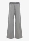 Rick Owens Drkshdw Wide-leg Trousers Elastic Waistband In Gray