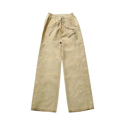 Pre-owned Rick Owens Drkshdw Pusher Pants 'parchment' | Yellow | Women's Size Xs