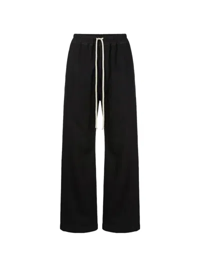 Rick Owens Drkshdw Pusher Press-stud Trousers In Black