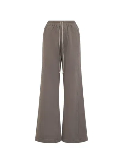 Rick Owens Drkshdw Pusher Snap-closure Track-pants In Gray