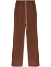 Rick Owens Drkshdw Pusher Track Pants In Brown