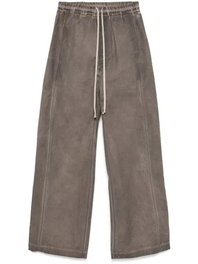 Rick Owens Drkshdw Pusher Trousers In Brown