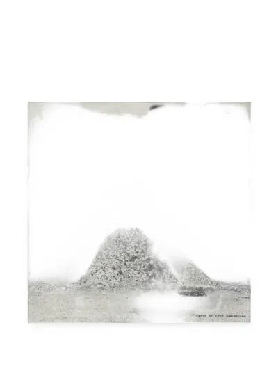 Rick Owens Drkshdw Pyramid-print Scarf In Gold
