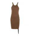 Rick Owens Drkshdw Racer Back Cotton Dress In Green