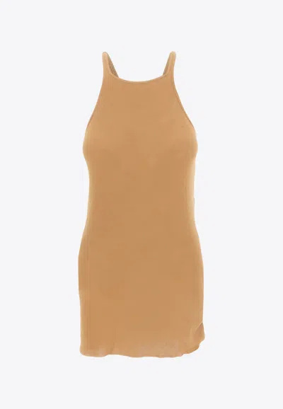 Rick Owens Drkshdw Racer Back Tank Top In Brown