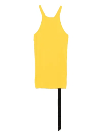 Rick Owens Drkshdw Racer Back Tank Top In Yellow