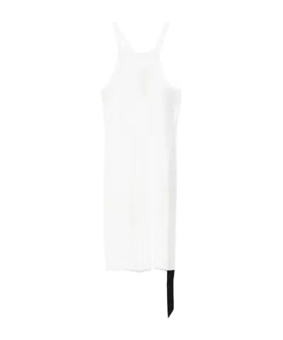 Rick Owens Drkshdw Racerback Tank Mini Dress In White