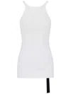 Rick Owens Drkshdw Sleeveless Racer Top In White