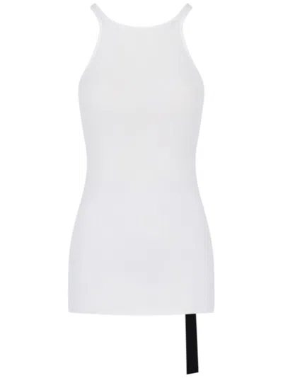 Rick Owens Drkshdw Sleeveless Racer Top In White
