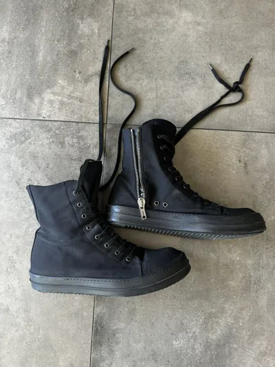 Pre-owned Rick Owens Drkshdw Ramones Shoes In Black