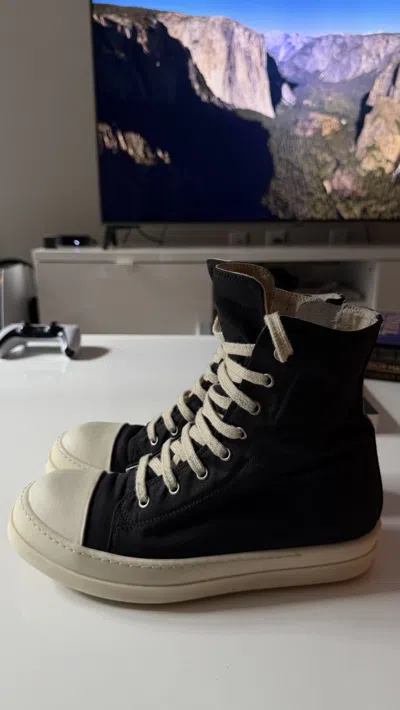 Pre-owned Rick Owens Drkshdw Ramones Shoes In Black