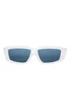Rick Owens Drkshdw Rectangle-frame Sunglasses In Blue