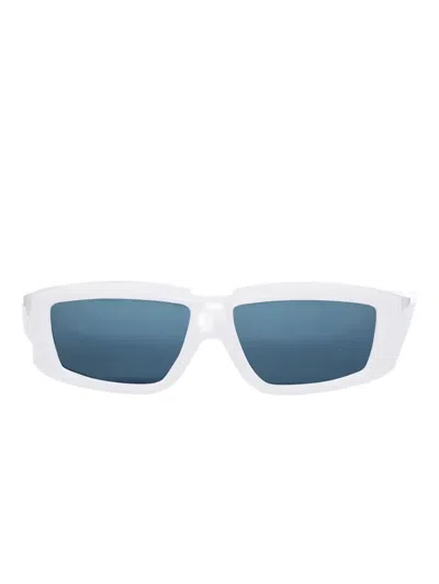 Rick Owens Drkshdw Rectangle-frame Sunglasses In Blue