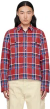 Rick Owens Drkshdw Cropped Outershirt Shirt In Red
