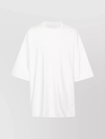 Rick Owens Drkshdw Relaxed Fit Crewneck T-shirt With Short Sleeves In White