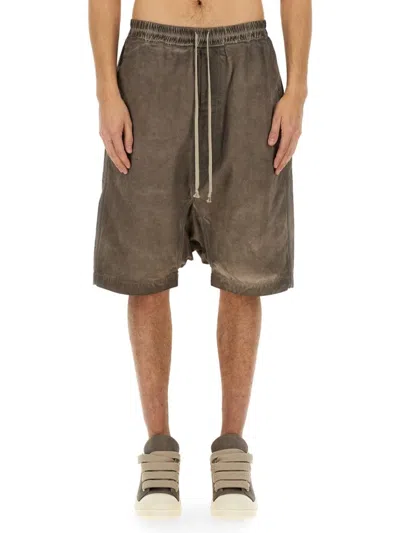 Rick Owens Drkshdw Drkshdw By Rick Owens Relaxed Fit Drawstring Shorts In Grey