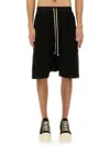 Rick Owens Drkshdw Drkshdw By Rick Owens Man Shorts & Bermuda Shorts Black Size M Cotton, Elastane