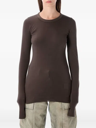 RICK OWENS DRKSHDW RIB LONG-SLEEVE T-SHIRT