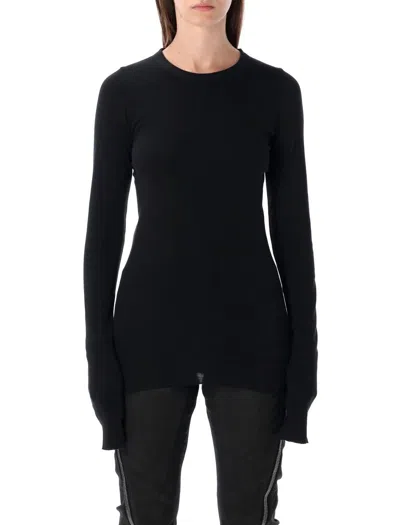 Rick Owens Drkshdw Rib Ls Tee In Black