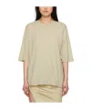 Rick Owens Drkshdw Rib T-shirt With Round Neck In Gray
