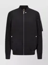Rick Owens Drkshdw Ribbed Cuffs And Hem Bomber Jacket With Side And Sleeve Pockets