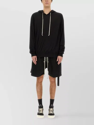 RICK OWENS DRKSHDW RIBBED HOODED SWEATER