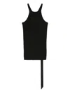 Rick Owens Drkshdw Ribbed-knit Asymmetric Top In Black